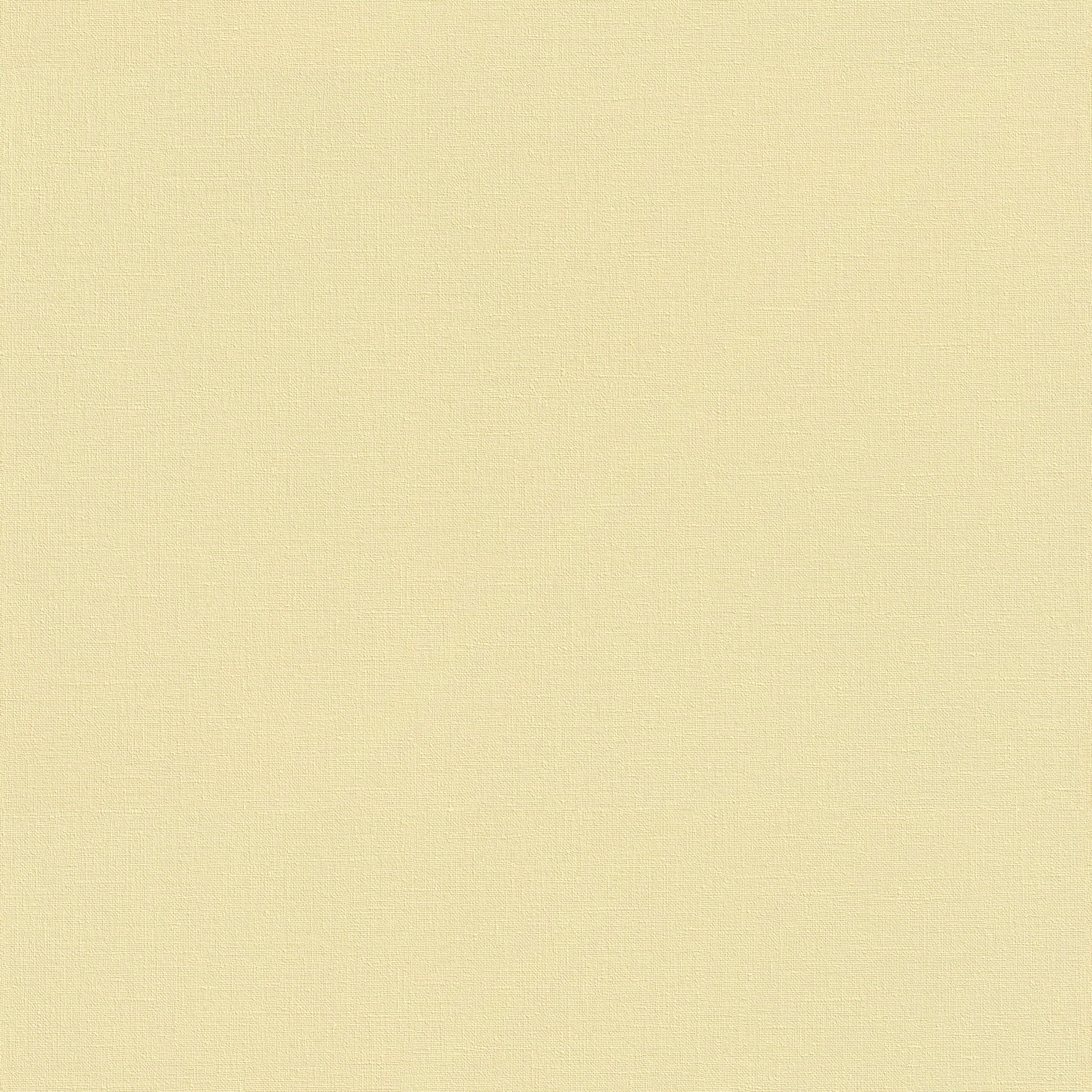 Papier peint intissé jaune uni Rasch revêtement mural aspect lin 447521