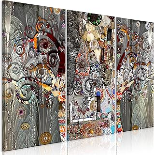 murando Quadro Gustav Klimt 120x80 cm 3 pezzi Stampa su tela in TNT XXL Immagini moderni Murale Fotografia Grafica Decorazione da parete Astratto Albero della vita Bacio l-A-0058-b-e