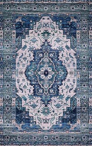 Loloi CIELCIE-01IVTQ2340 Cielo X Justina Blakeney Collection - Alfombra de área (2'3" x 4'0), color marfil y turquesa