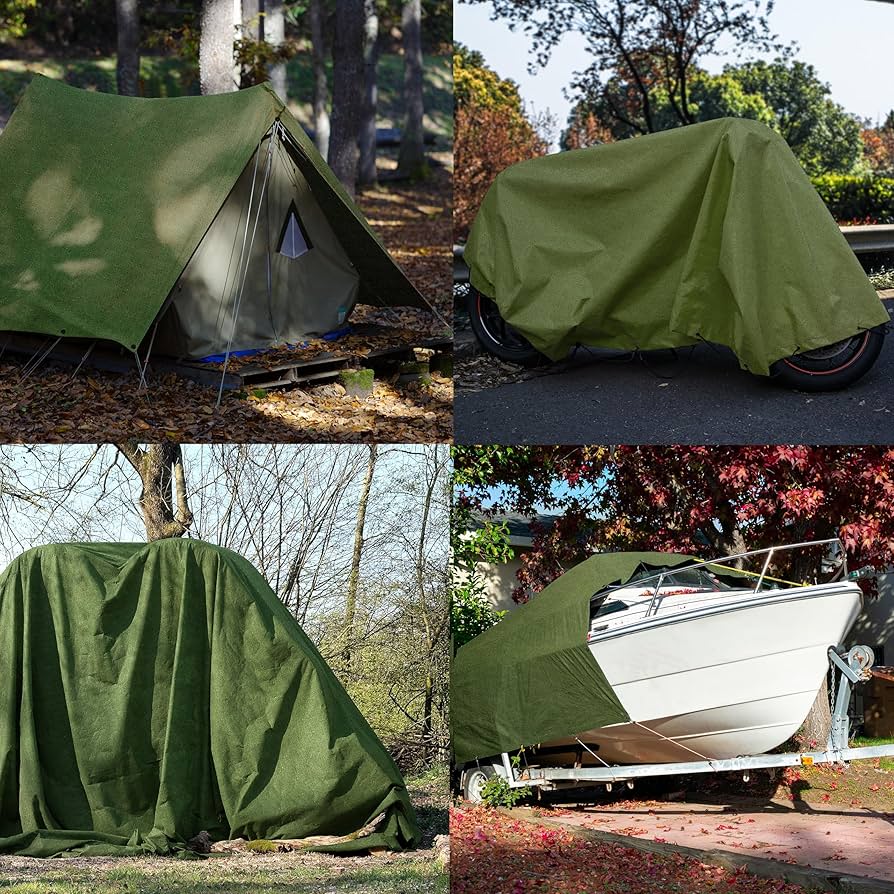 EQUINOX Globe Skimmer UL Tarp 8×10 Olive Equinox Ultralite Globe Skimmer Nylon Tarp-Size:8'x 10