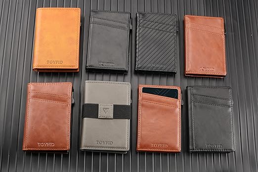 Lovlife Billetera Para Hombre Con Clip Para Dinero, Mayor Capacidad, Con 13 Ranuras, Delgada, Bloqueo RFID, Minimalista, Plegable, Bolsillo Frontal, Para Hombres Con Ventana De Identificación, Negro