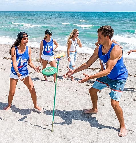 Miniatura 7 de Bottle Bash - Juego de discos voladores para exteriores + juego de botellas Poleish Sports Bottle Bash