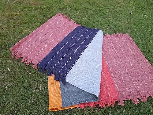 Miniatura 13 de Jaipur art & Rugs Estera de yoga de algodón - Alfombra tejida a mano ecológica - Antideslizante y gruesa (61x183x5mm) para fitness diario en casa -