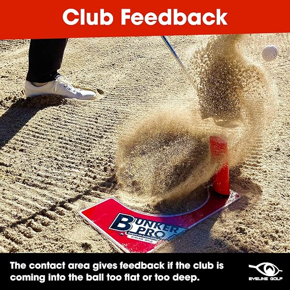 EyeLine Golf Bunker Pro System - Portable Practice Training Aids to Improve Your Shots from Bunker. Get The Ball Out of The Sand Trap and on The Green.  Instant Improvement. Made in USA.