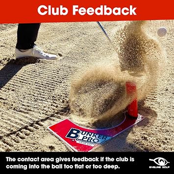 EyeLine Golf Bunker Pro System - Portable Practice Training Aids to Improve Your Shots from Bunker. Get The Ball Out of The Sand Trap and on The Green.  Instant Improvement. Made in USA.