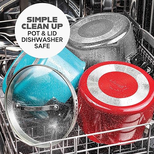 Miniatura 6 de GOTHAM STEEL Olla de Caldo de Acero Inoxidable de 8 Qt Olla Multiusos para Pasta con Tapa Coladora y Asas de Giro y Bloqueo, para Sopa, Espaguetis,