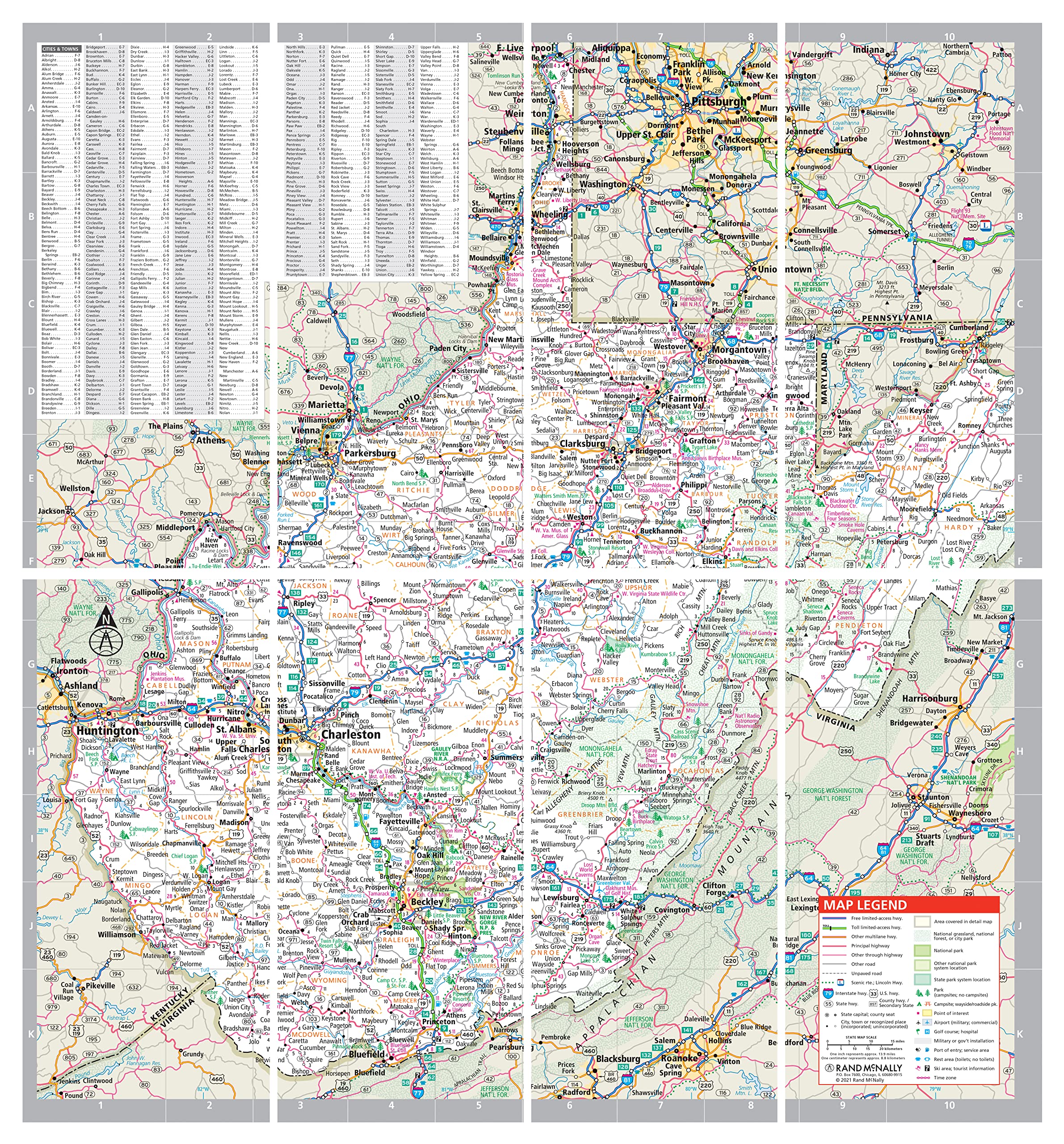 Rand McNally Easy to Fold: West Virginia Laminated Map - Image 2