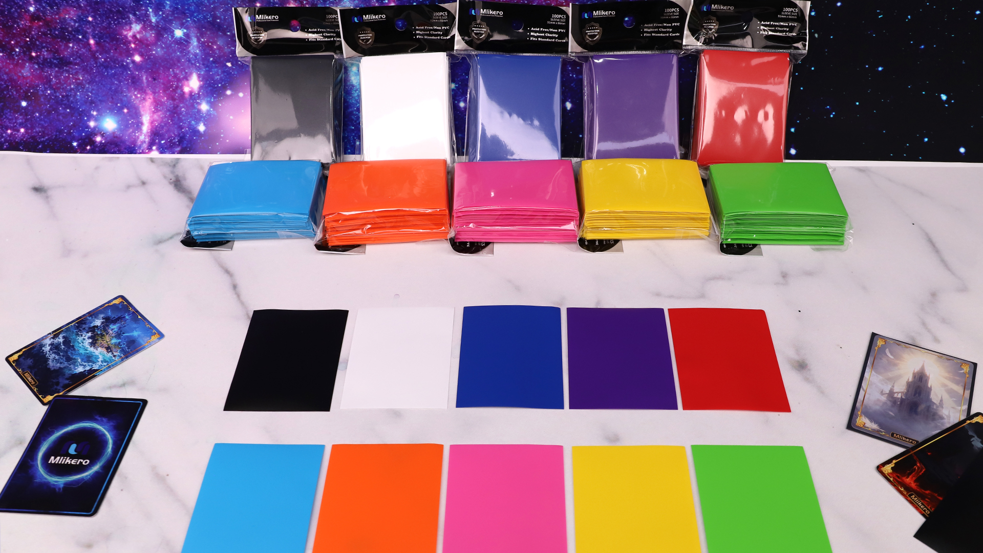 Amazon.com: Mlikero 1000 Count Card Sleeves, Baseball Card Sleeves for  Standard Cards, 10 Colors Trading Cards Sleeves Fit for MTG, Football Card,  Sports Cards, Game Cards : Toys & Games