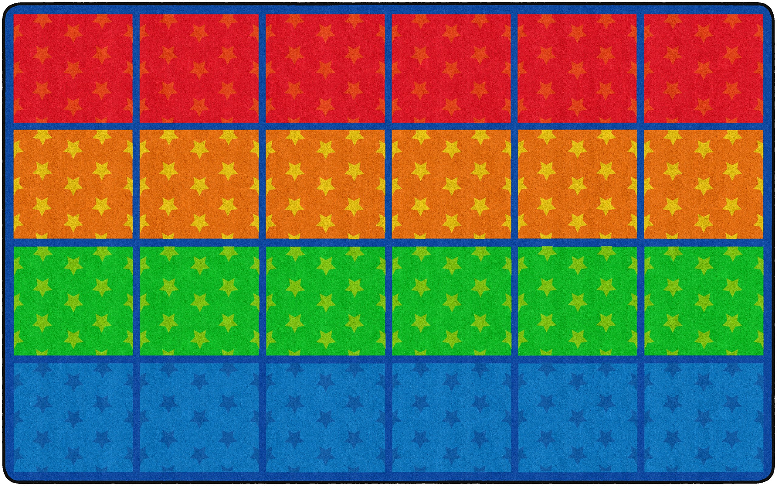 Flagship Carpets Multicolor Educational Rug for Kids Room or Playroom Mat, Home Learning Area or Classroom Carpet, (Seats 24), 7'6