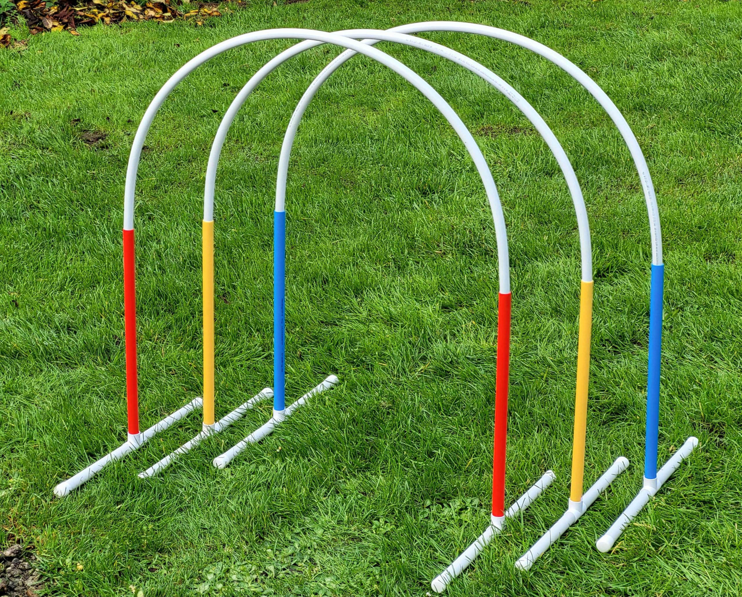 Generisch 3 x Hoopers Bogen mit Ständer (1xgelb,1xblau,1xrot), Fun-Hoopers