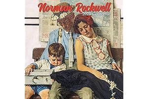 2025 Square Wall Calendar - Norman Rockwell: Art Theme, Includes 180 Reminder Stickers