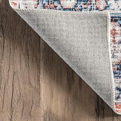 Miniatura 5 de nuLOOM Rina Faded - Alfombra persa lavable a máquina, ultrafina, 5 x 8 pies, color óxido