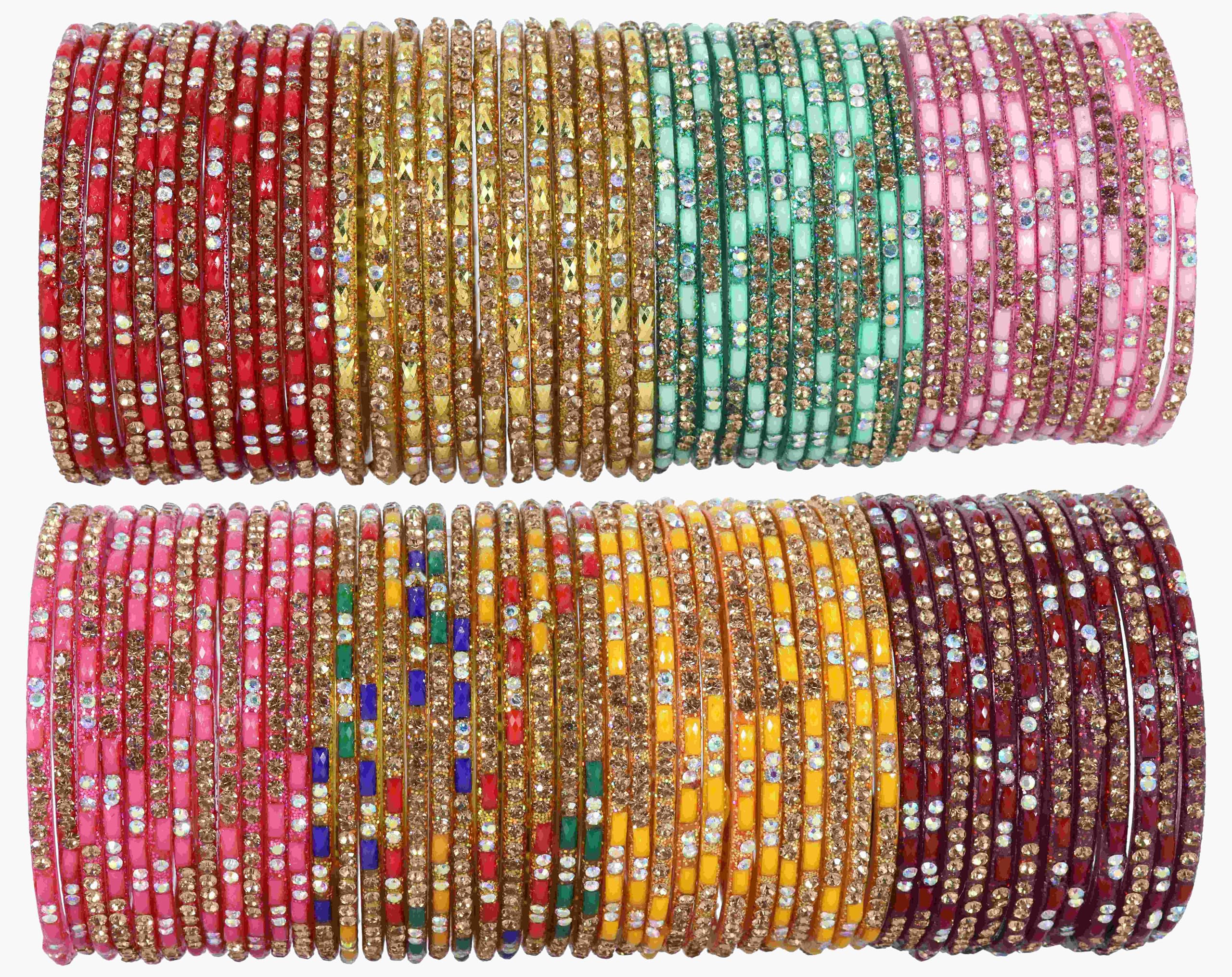 LAVAZZA Set 8 Colourful Stone Glass Bangles Combo Set For Women and Girls | Glass Bangles For Women | Fancy Bangle Set For Party, Daily use, Wedding, office | Glass Womens Bangles-(KS5-Combo-2.6) (B0CY8JR8MX) Amazon Price History, Amazon Price Tracker