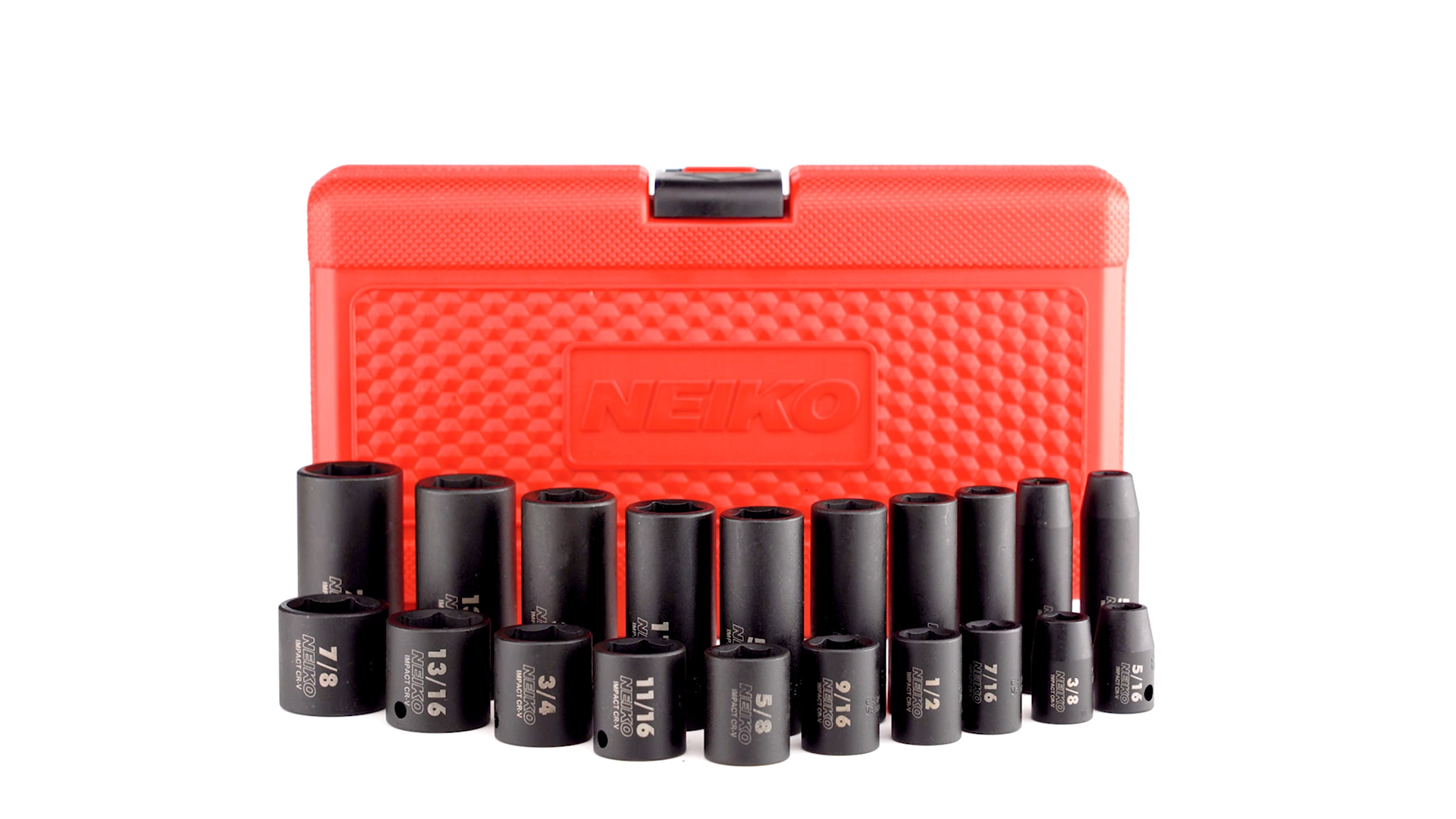 NEIKO 02434A 3/8-Inch-Drive Standard and Deep Impact Socket Set, 6