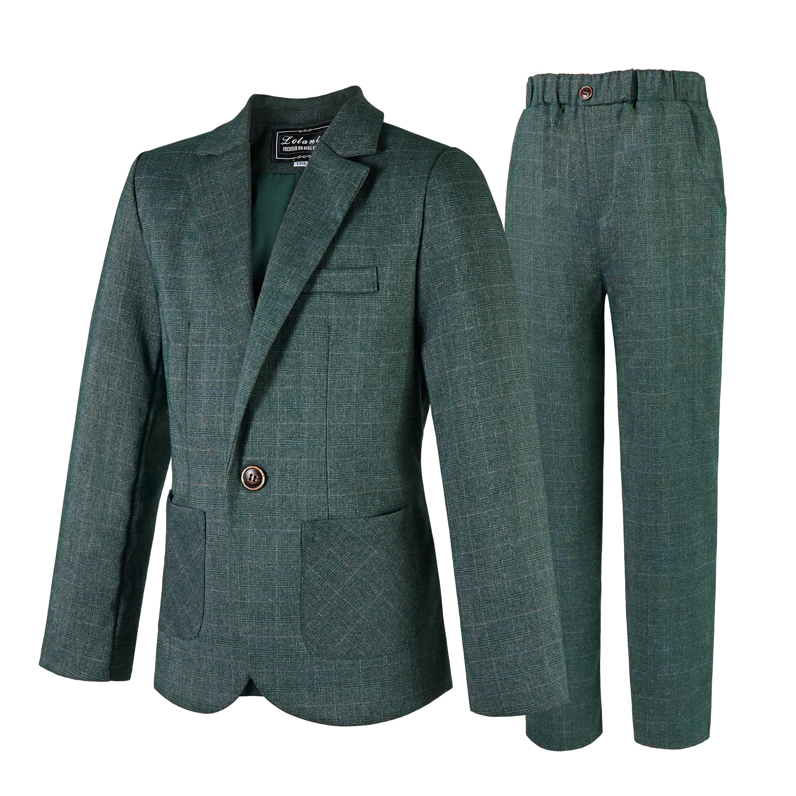 LOLANTA Kinder Karierter Anzug 2-teiliges festliches Set für Jungen Blazer und Hose Hochzeits-Party-Outfits 3-13 Jahre