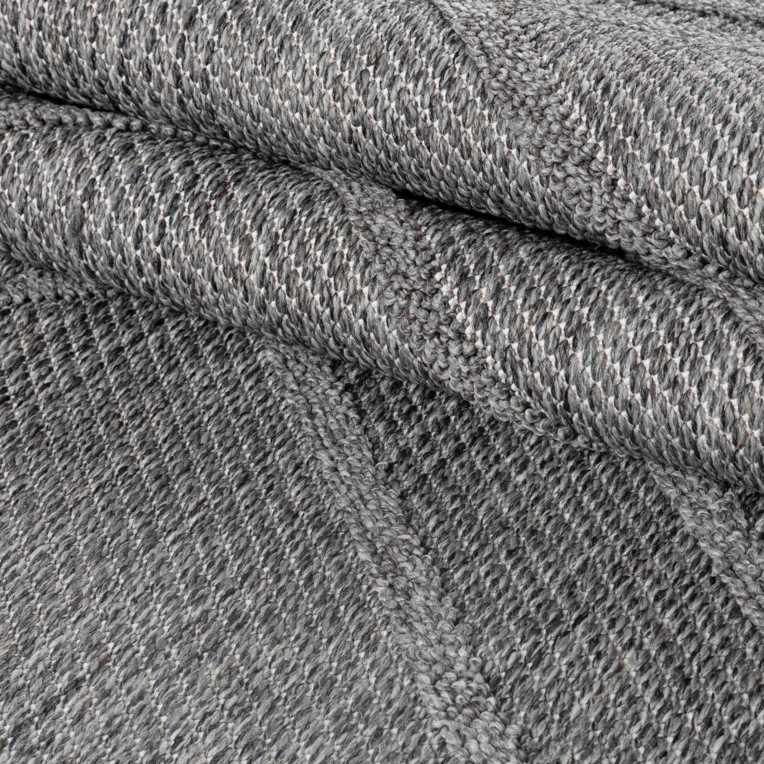 SIMPEX Tapis d'extérieur, Style bohème, Tapis Gris, 200 x 290 cm, Tapis de Style scandinave, Cuisine, Balcon, terrasse, Jardin, Pique-Nique