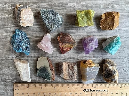 Vista 130 de GAF TREASURES Cristales de rosa del desierto crudos al por mayor, piedra natural de rosa del desierto, cristales naturales de rosa del desierto