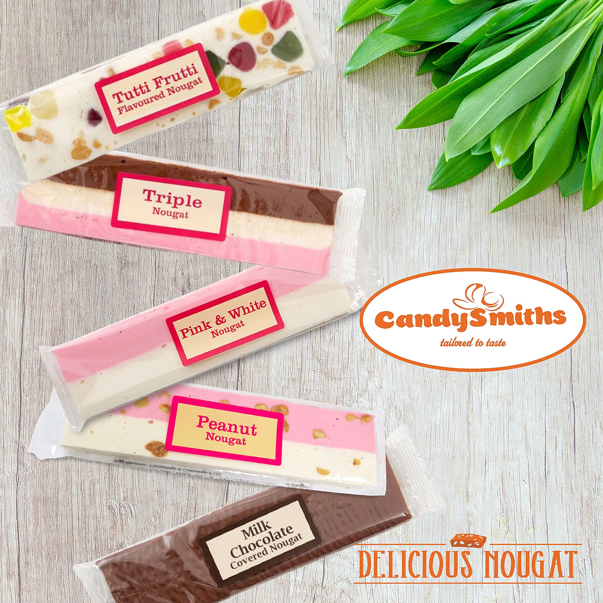 Nougat Bar 5 flavours Gift Selection Milk Chocolate Covered Tutti