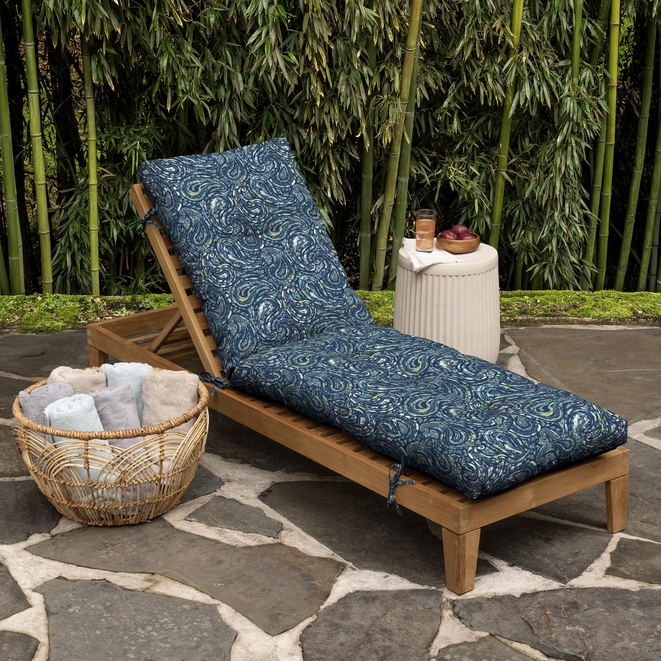 Amazon.com : Arden Outdoor Tufted Chaise Cushion, earthFIBER