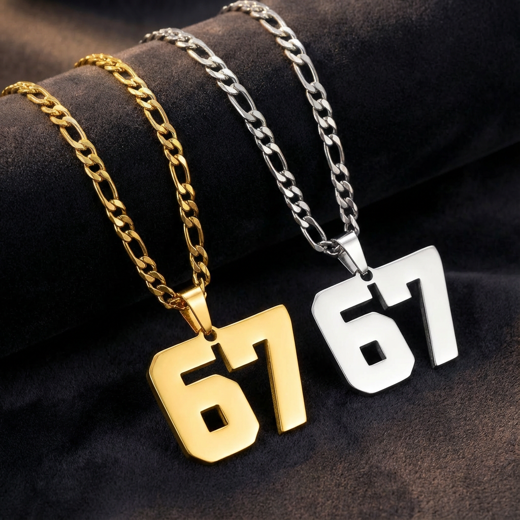 LULUMONIA 67 Chain 67 Necklace Steel Necklaces for Basketball