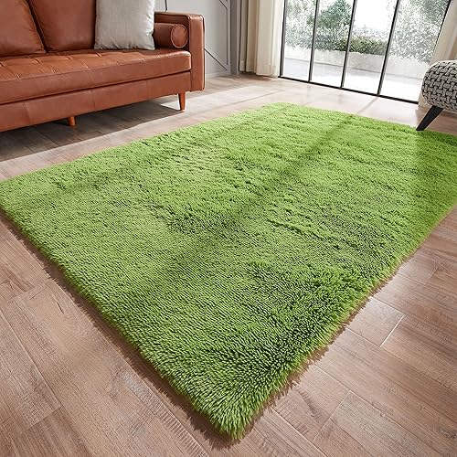 Alfombra de pelo sintético ultrasuave, antideslizante, para sala de estar, dormitorio, habitación de los niños, casa de campo, sala de juegos