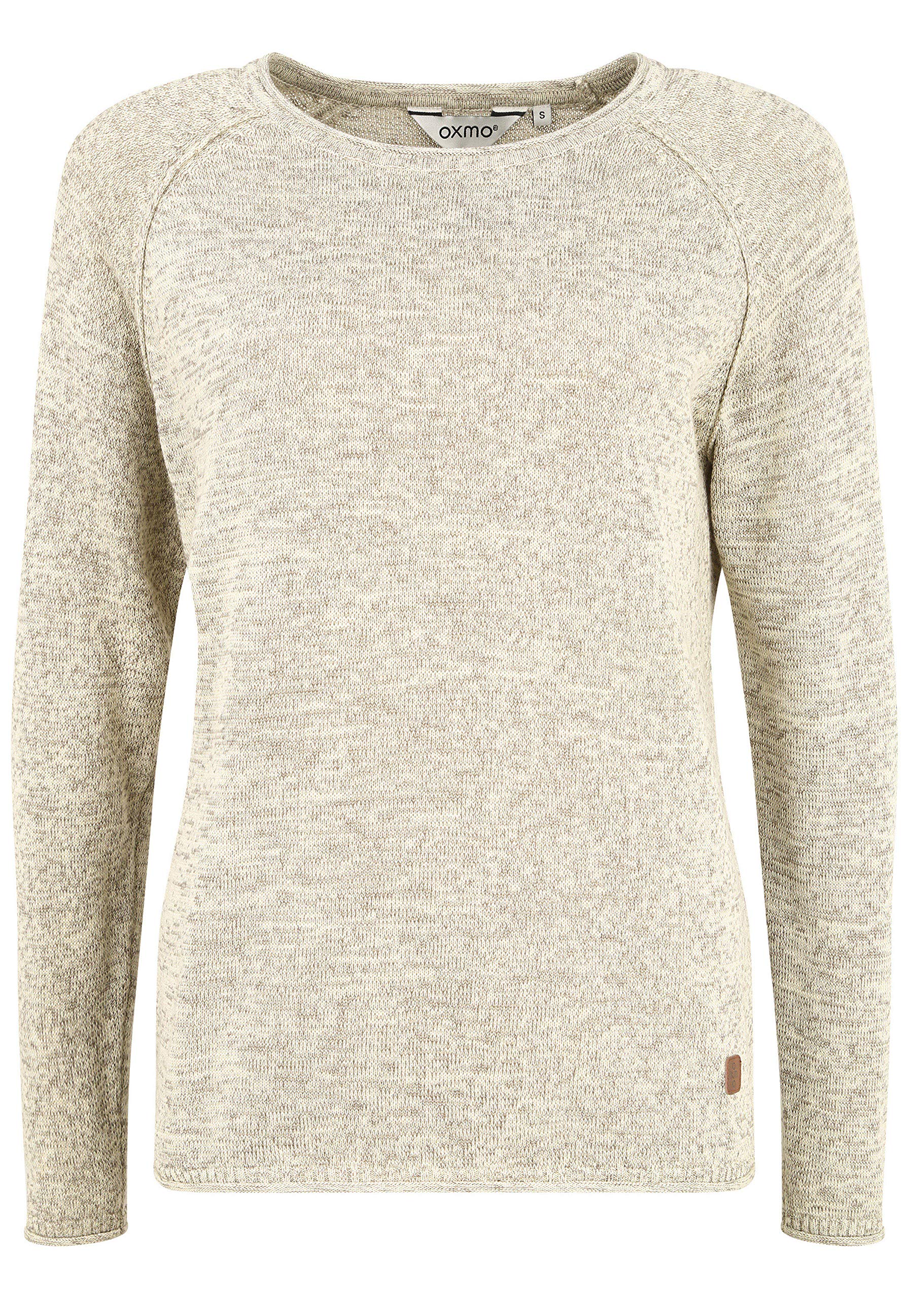 OXMO Daniela Damen Strickpullover Feinstrick Pullover mit Rundhalsausschnitt