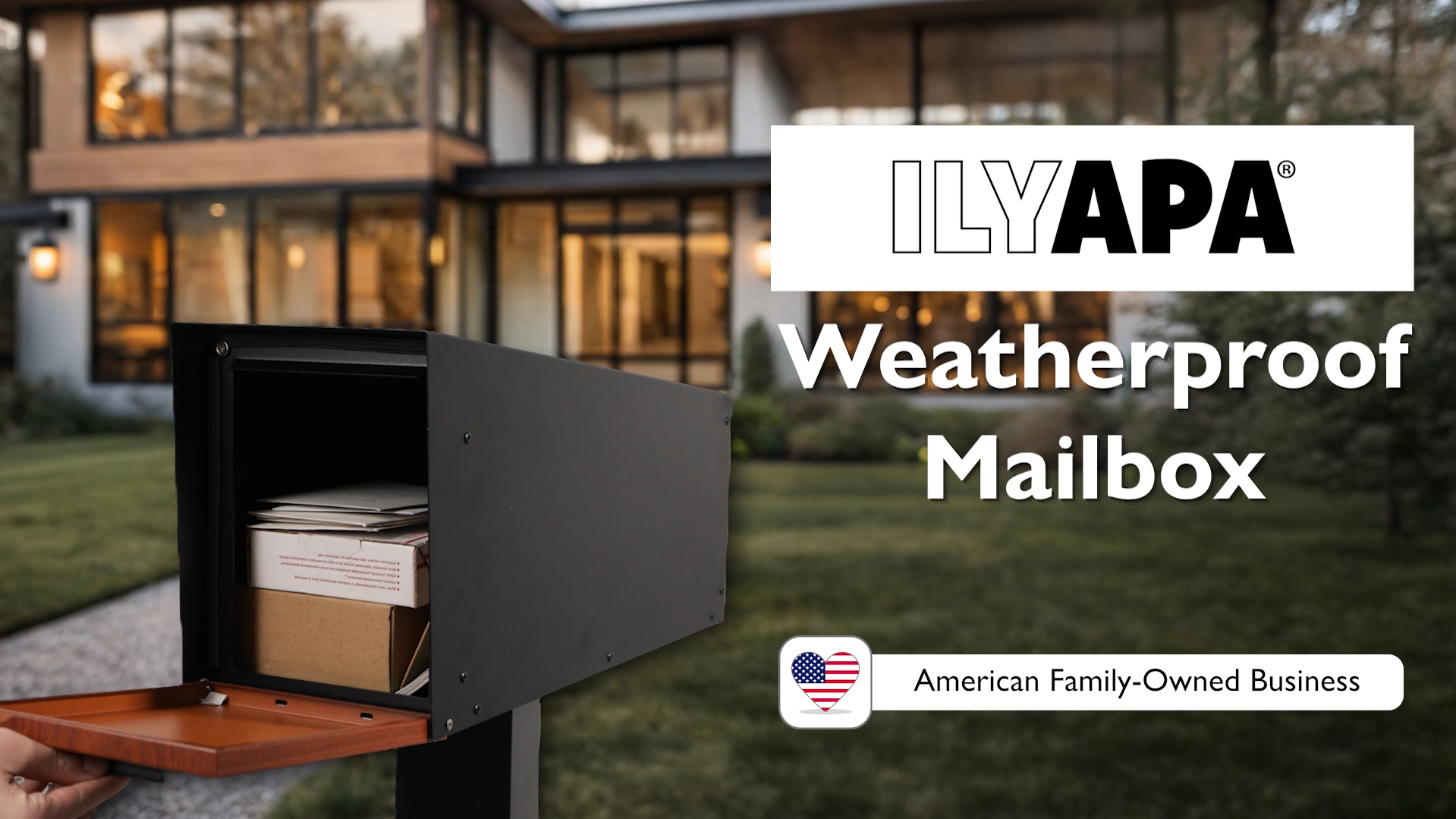 Amazon.com: Ilyapa Modern Mailbox Post Mount - Large Mailbox for