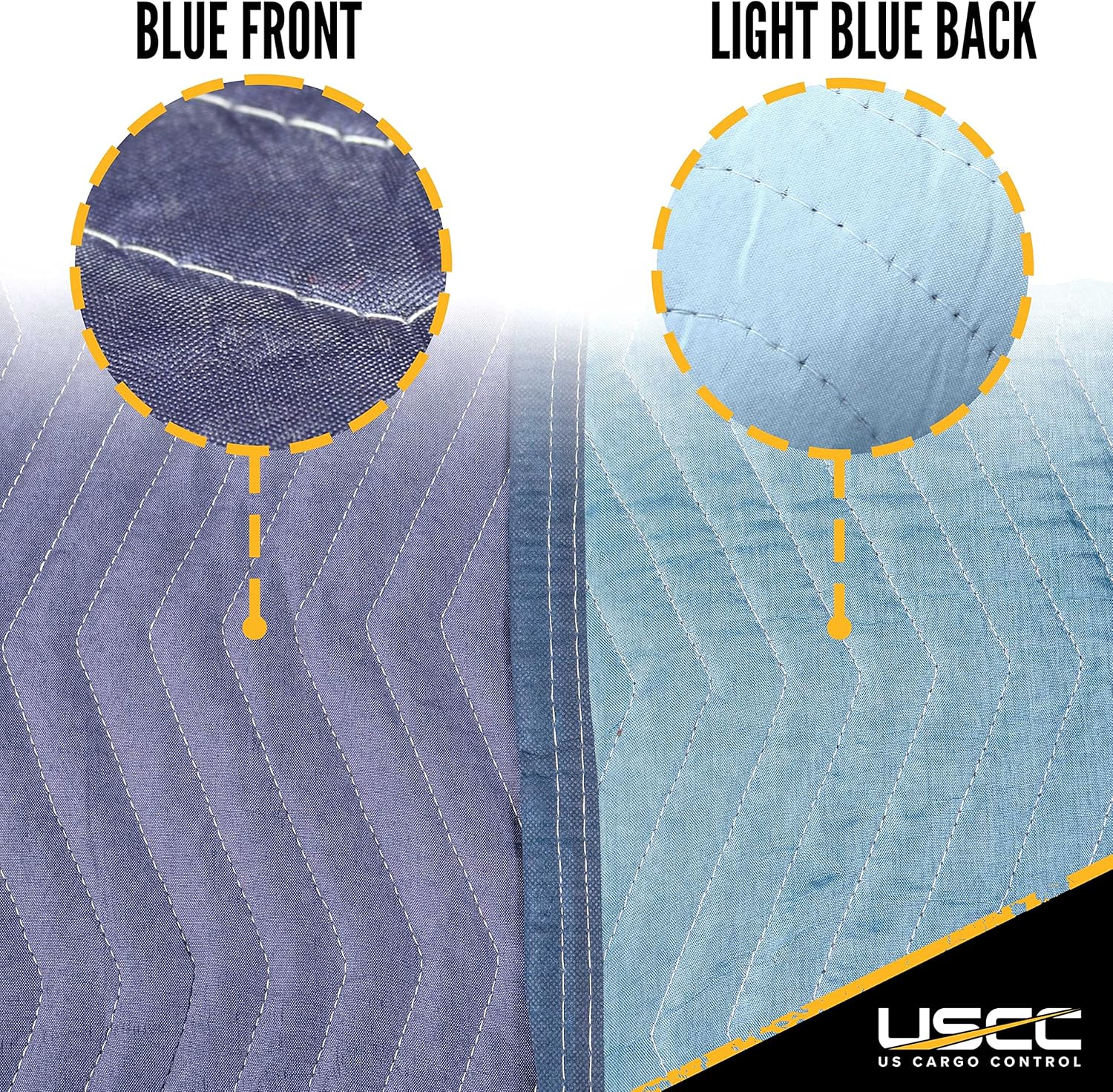 60% Off Discount US Cargo Control Mega Mover Moving Blankets - 80 Inches Long By 72 Inches Wide - Strong and Durable Blue Polyester Material - Protect Your Valuables During A Move Or While In Storage - 24 Pack