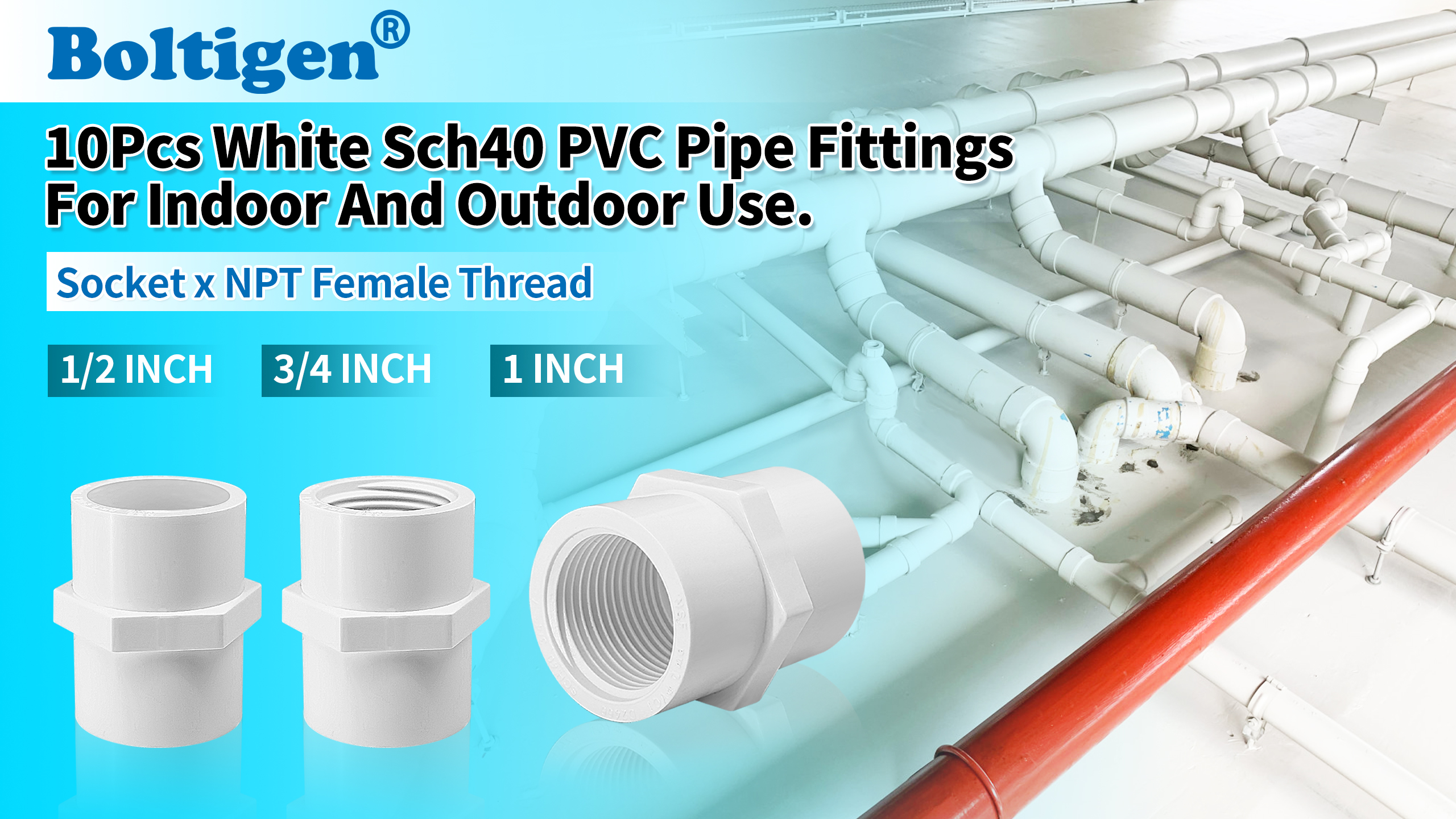 10-Pack PVC Pipe Fittings - 1 Inch Female Thread Cap Plugs For Irrigation & Water Systems