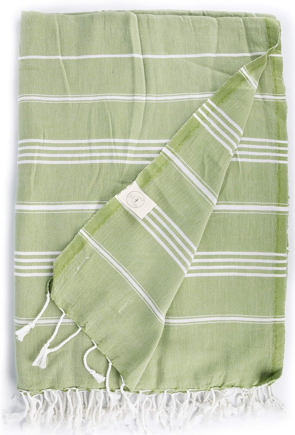 Bersuse Beach Towels Peshtemal Turkish Towels Anatolia Collection Premium Turkish Beach Towel, 100% Cotton, Large, Quick-Dry, Sand-Free, Lightweight – 37×70 Inches, OliveGreen
