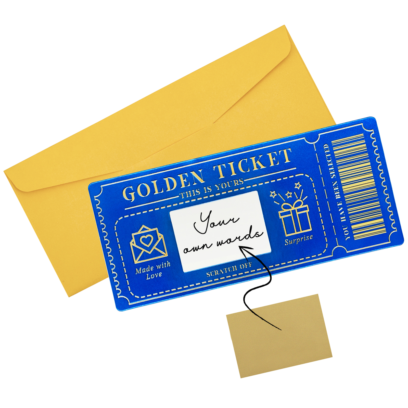 Watch Golden Ticket Scratch-off Cards with Envelopes﹙Blue﹚ on