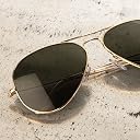 Big Mo's Toys 70's Style Gold Aviator Unisex Sunglasses gallery image