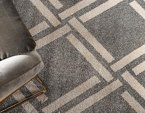 Miniatura 13 de Unique Loom Trellis Collection - Alfombra geométrica moderna gris (3 pies 3 pulgadas x 5 pies 3 pulgadas)