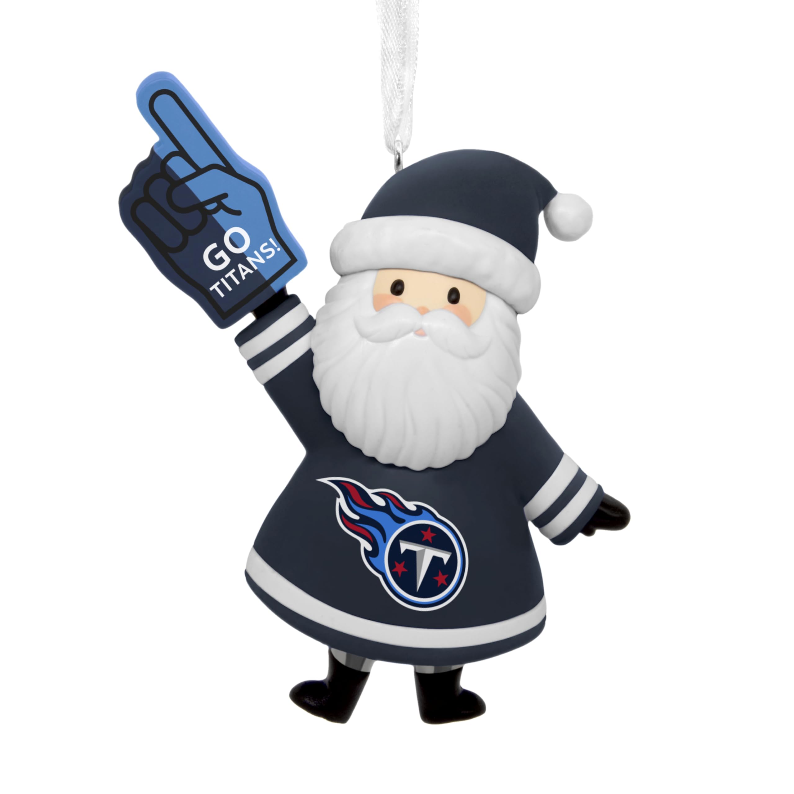 Hallmark Santa Tennessee Titans Nfl Tennessee Titans Santa Fan Christmas Ornament, Gifts For Sports Fans