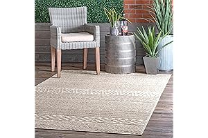 nuLOOM Kamryn Tribal Polypropylene Area Rug 8x10 Beige