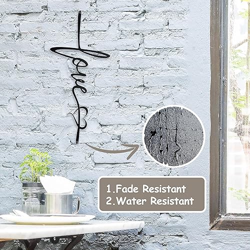 Miniatura 4 de BiaGift Decoración de pared de cruces, letreros de amor para el hogar, decoración de pared de cruz de metal, decoraciones de pared colgantes