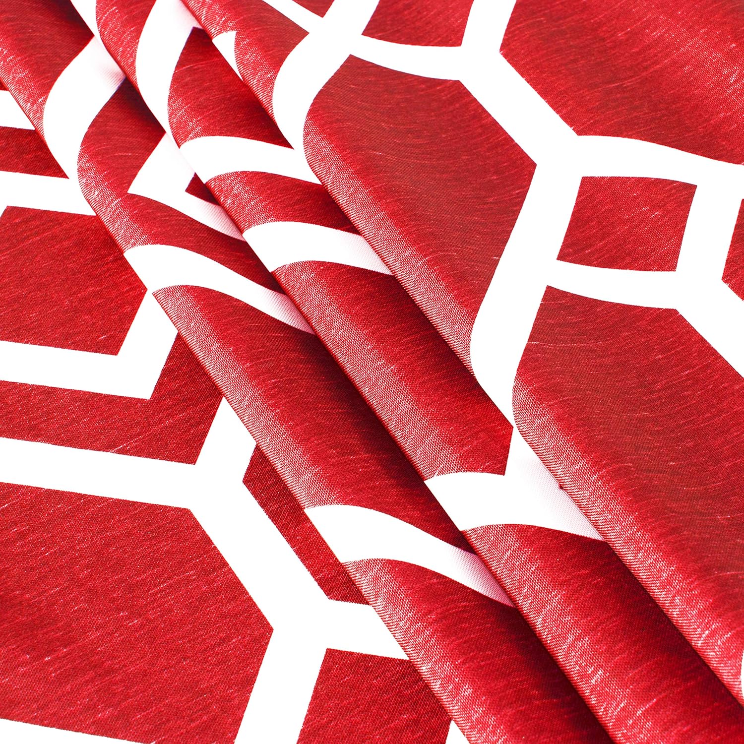 LUSHVIDA Moroccan Rectangle Table Cloth, 54 x 108 Red - Washable Water Resistance Microfiber Tablecloth Decorative Fabric Table Cover for Picnic Banquet Party Kitchen Dining Room, 150 GSM 54 x 108 inch Red