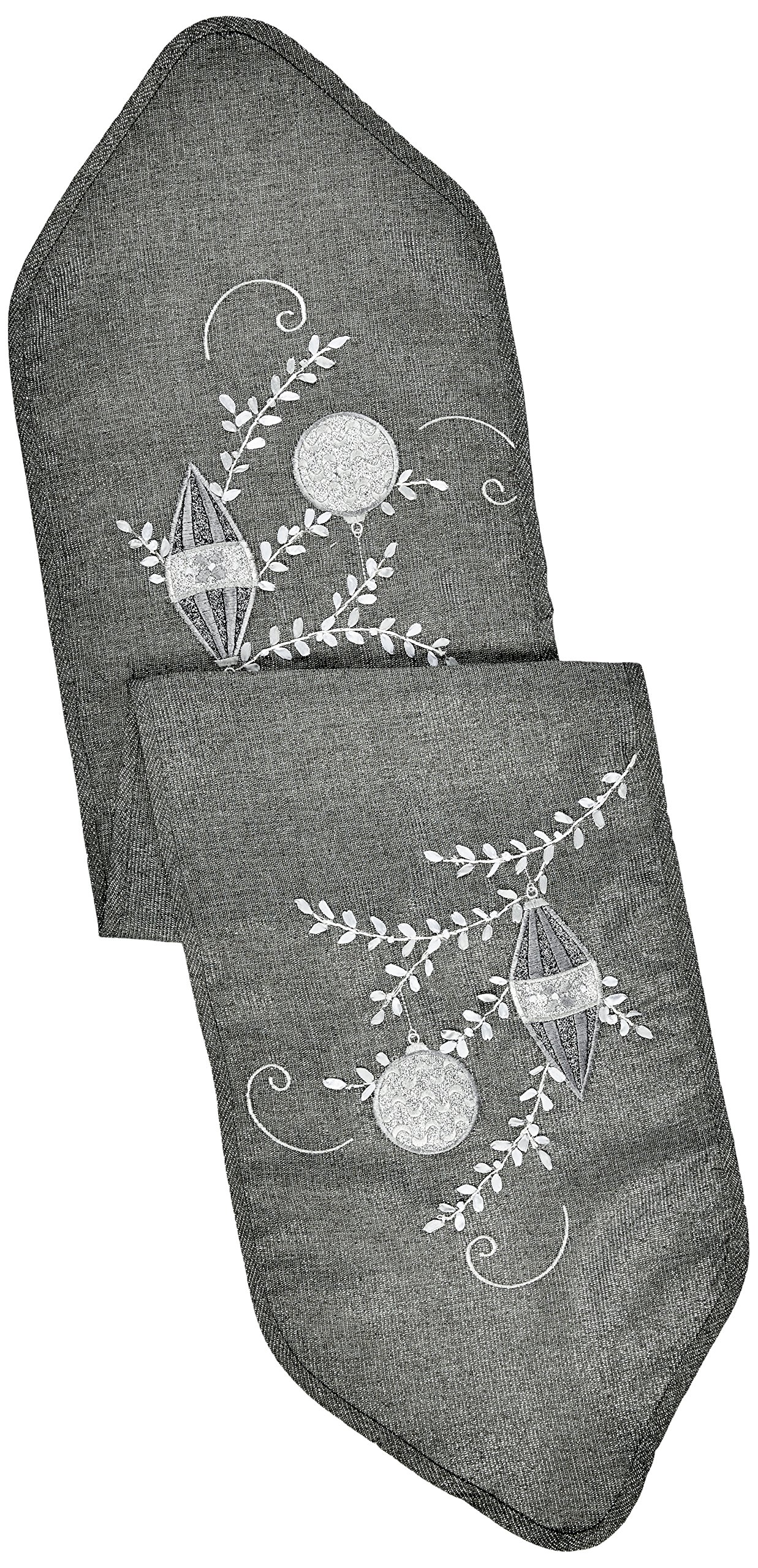 EuroF Irany Cho/LYN1/Św Table Runner, Polyester, grey, 140 x 33 x 6 cm