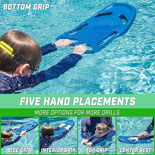 Miniatura 2 de GoSports Tabla de natación para entrenamiento de natación, elige el tamaño de adulto o el tamaño de los niños, tabla de ejercicios de piscina X5