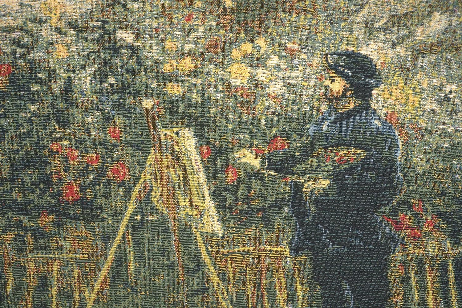 C Charlotte Home Furnishings Inc Monet Painting European Cushion Cover | Decorative Cushion Case with Cotton Viscose & Polyester | 18x18 Inch Cushion Cover for Living Room Couches and Sofas