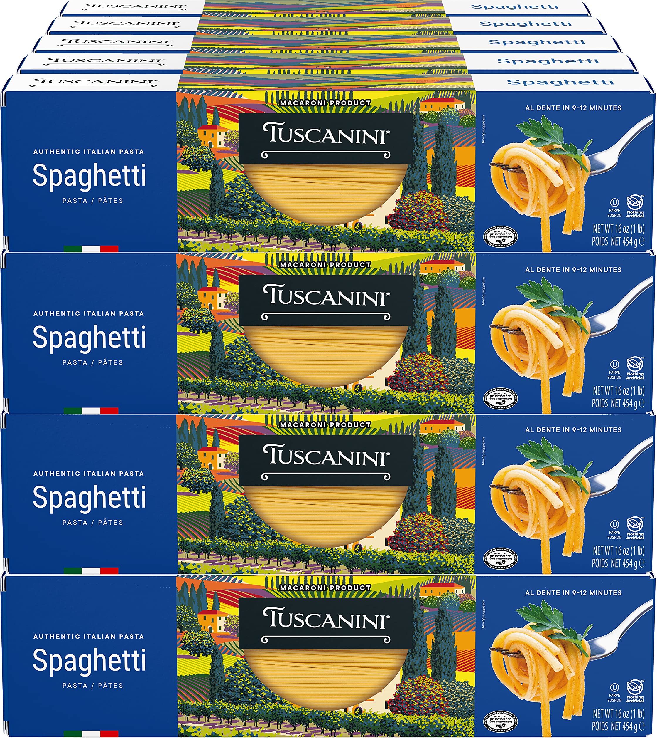 Tuscanini Authentic Italian Spaghetti Pasta 454g Made with Premium Durum Wheat (20 Pack)