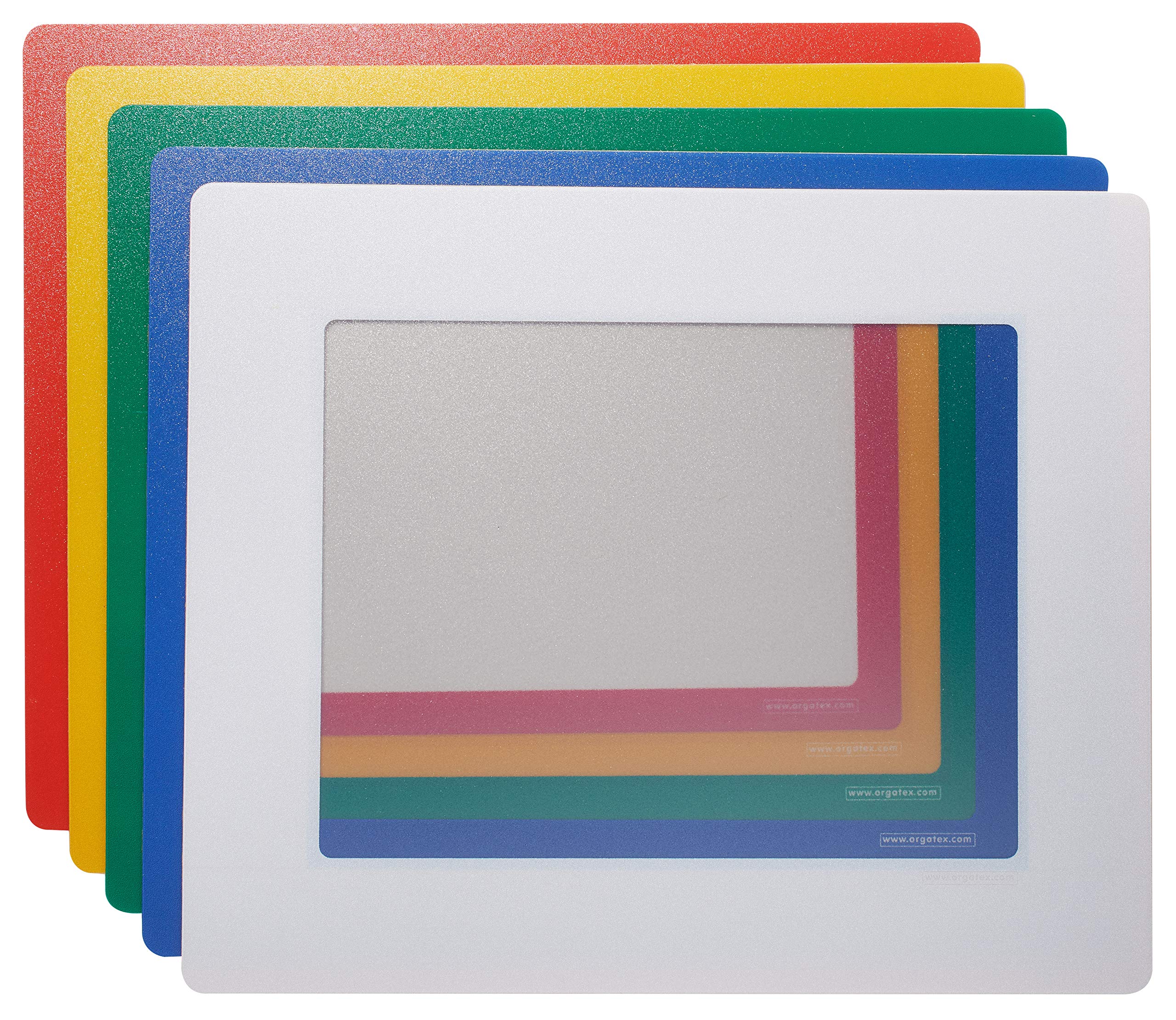 Clearview - Ventana de PVC transparente con marco adhesivo, tamaño carta, 28 cm de ancho x 21,6 cm de alto, paquete de 10 unidades (azul)