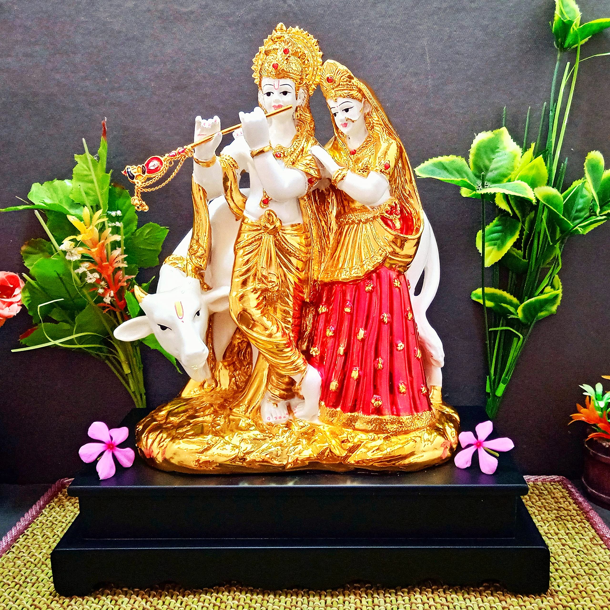 Buy Decocracy Radha Krishna Murti with Base Radha Krishna Idol for Gifts Radha Krishna
