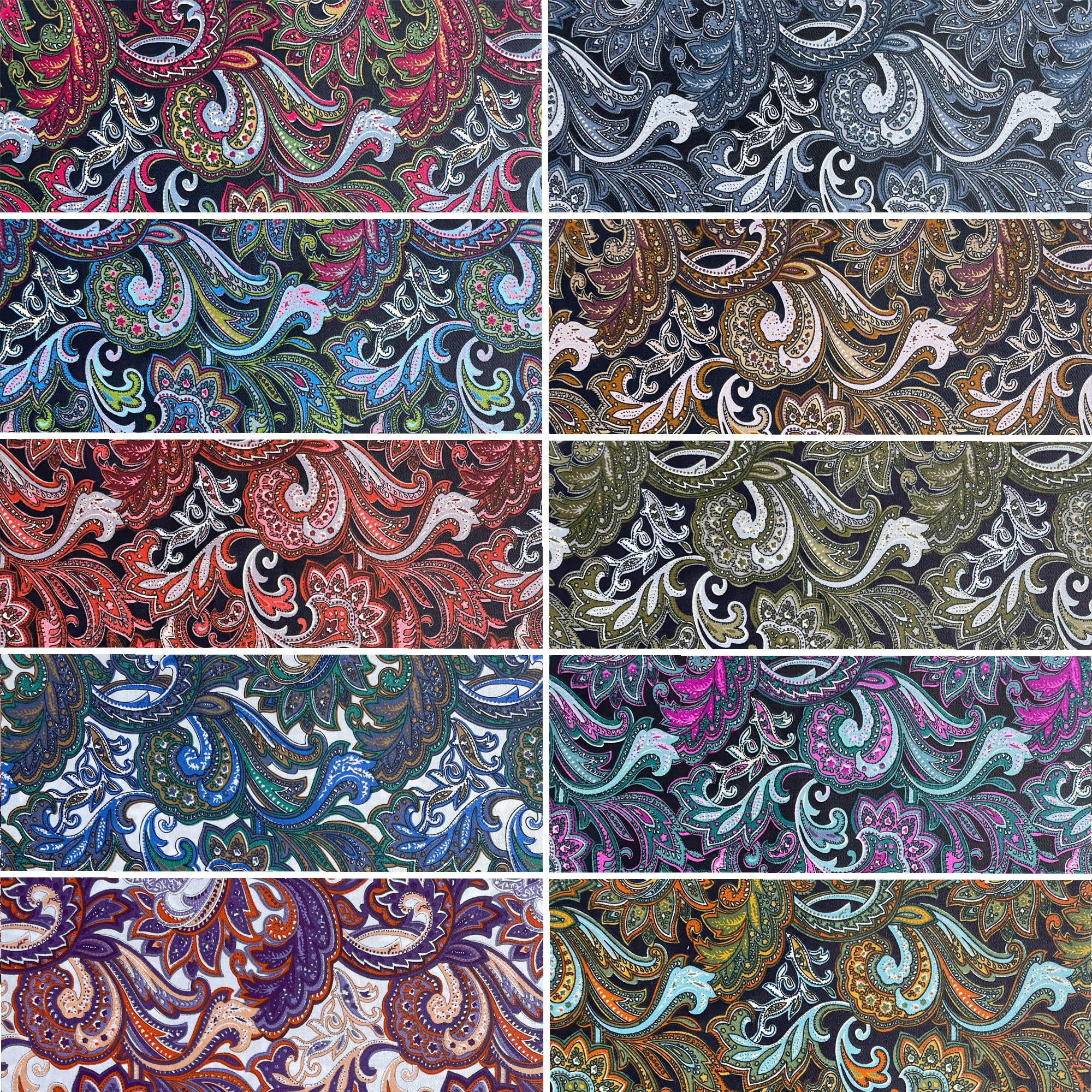 6 szt. wiązek z tkaniny Fat Quarters 45 cm x 56 cm bawełniana tkanina pikująca do szycia maski, wzór paisley