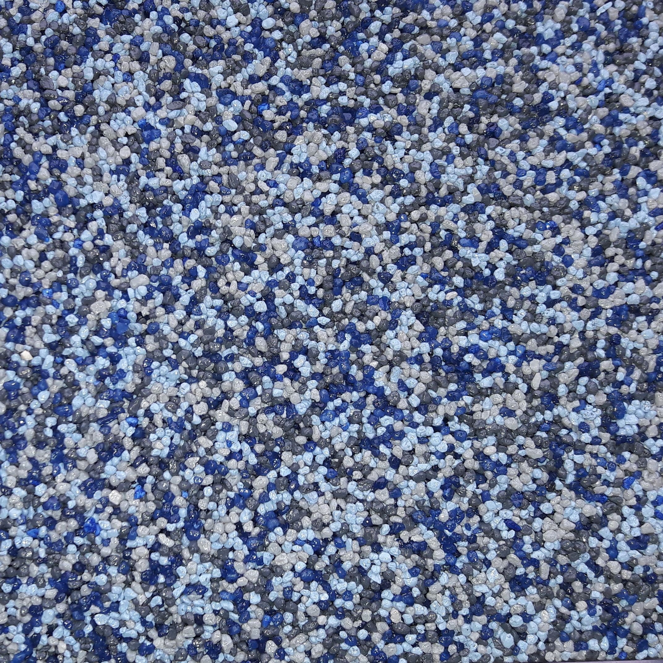 Buntsteinputz Mosaikputz 1-2mm SOP69 Anthrazit/Grau/Hellblau/Dunkelblau - Hergestellt in Bayern -