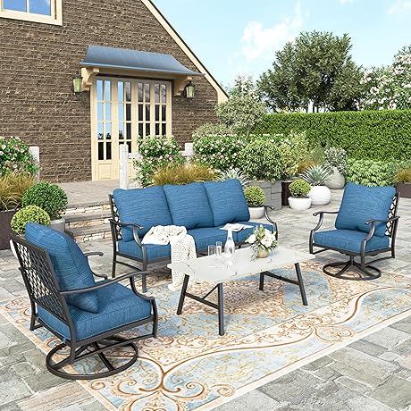 HERA&#x27;S HOUSE | A Haven for Outdoor Relaxation: 4-Piece Patio Furniture Set