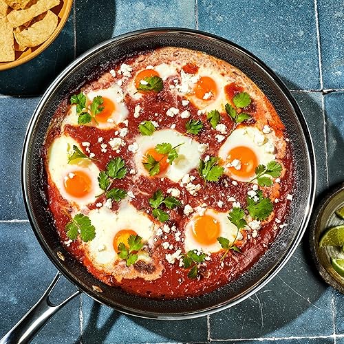 Miniatura 10 de HexClad Sartén híbrida antiadherente de 7 pulgadas, mango que se mantiene fresco, apto para lavavajillas y horno, listo para inducción, compatible