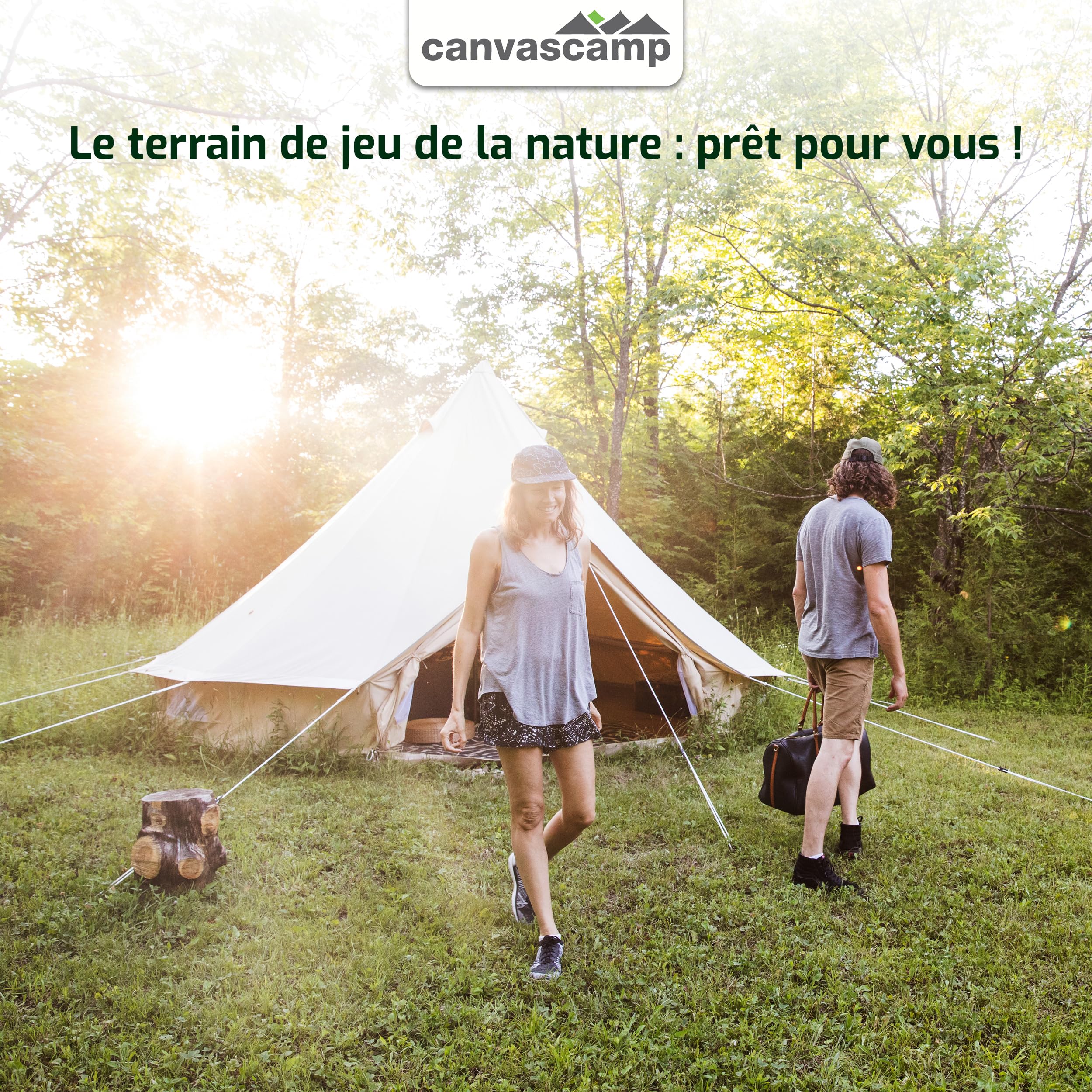SIBLEY 450 ProTech Glamping Tente de camping en toile étanche pour 6 personnes Parois latérales amovibles Mur anti-moustiques intégré Tente de luxe pour festivals et aventures en plein air