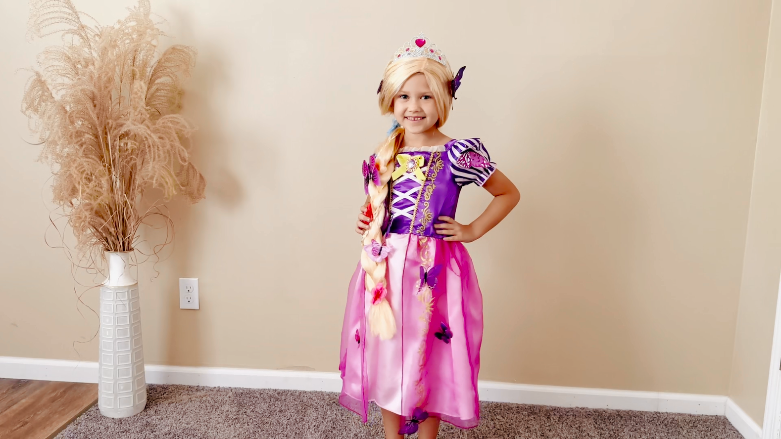 Set Costume Da Principessa Per Bambine Con 10 Pezzi – Corona, Bacchetta, Mantello E Accessori, Blu, Taglia Unica