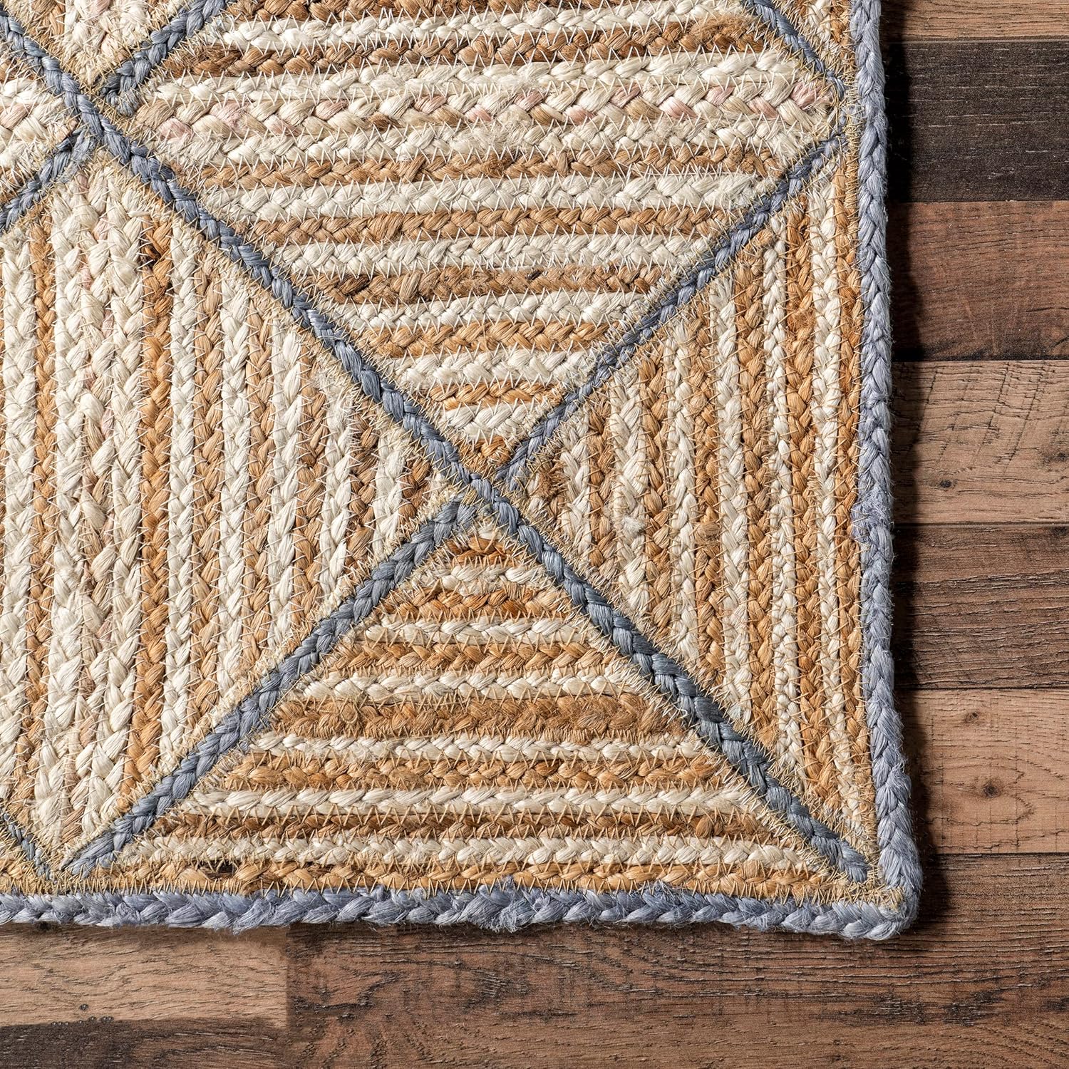 Rugs USA Marigold Brown, 4' x 6', Handmade, Geometric, Jute, Soft and Textured, High Traffic, Stain Resistant, Easy Clean, Durable Area Rug for Bedroom, Living Room, Dining, Den, Foyer, Entryway